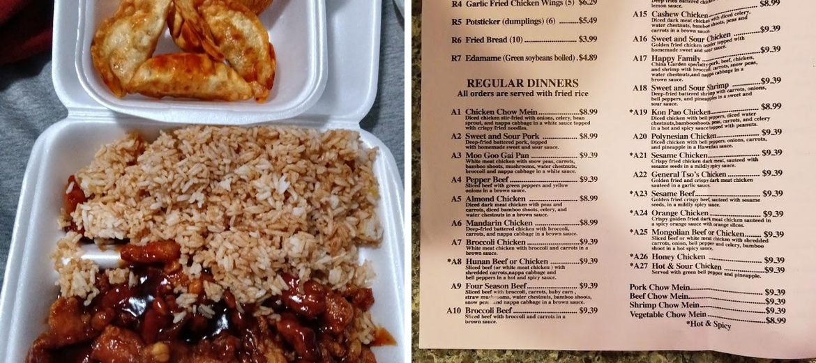 China Garden Restaurant Menu